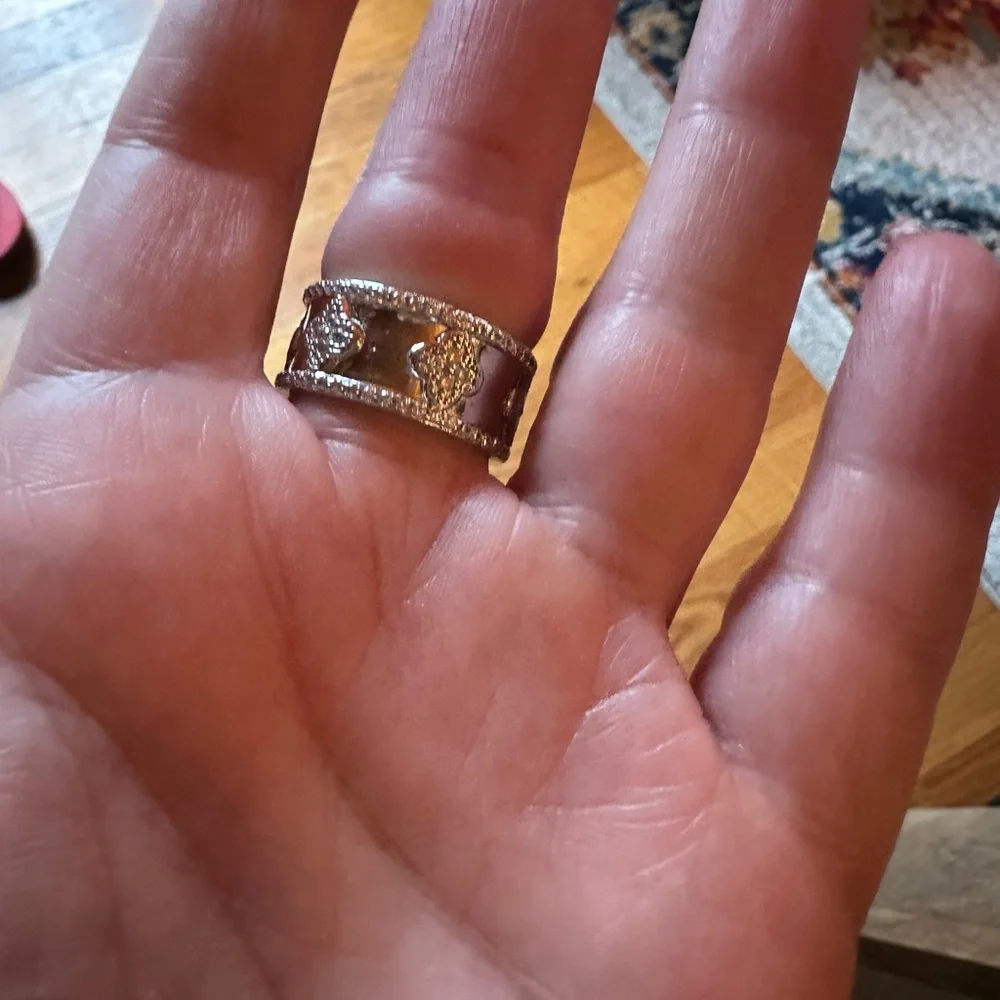 STERLING SILVER CLOVER RING - Picture 3 of 8